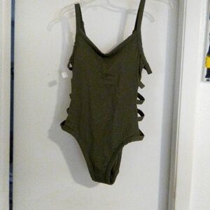 Women's Green One piece Bathing suit
